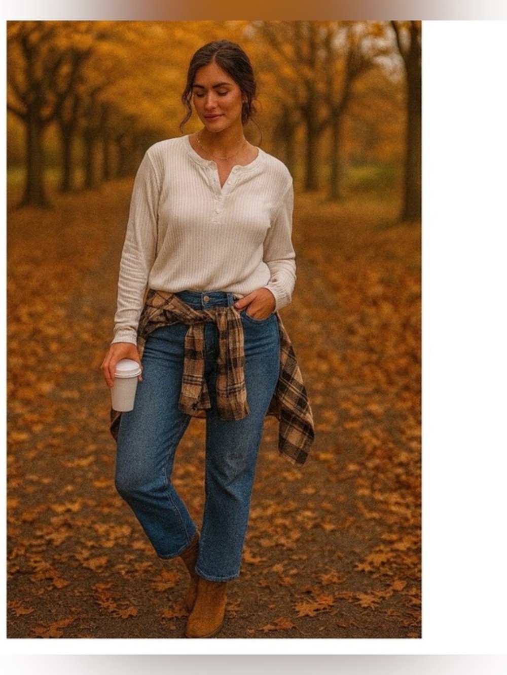 ENZA COSTA Ribbed Henley Long Sleeve Boxy Top XS